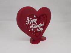 Happy V-Day Heart 3D Printer Model