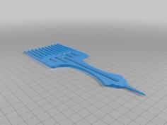 Stinger Rat Tail Pick Barbers Comb 3D Printer Model