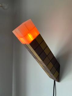 Minecraft Torch LED Pole 3D Printer Model