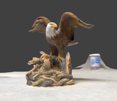 Eagle Feeding Chicks In Nest 3D Printer Model