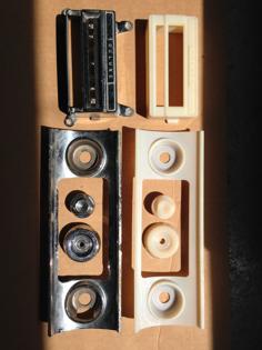 1957 Olds 88 Radio Faceplate And Knobs 3D Printer Model