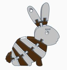 Flexi Bunny Keychain Remix 3D Printer Model