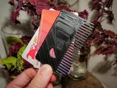 Card Comb With Paper Clip Slot 3D Printer Model