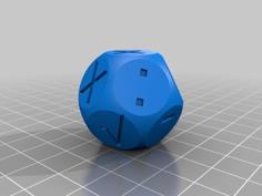 Customizable 12 Dice 3D Printer Model