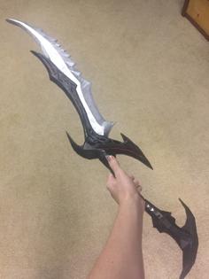 Daedric Sword Sized With Pins 3D Printer Model