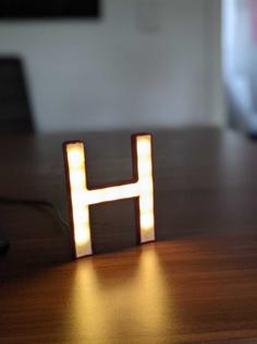 Glowing Letter H 3D Printer Model