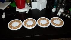 Aperture Science Coasters 3D Printer Model