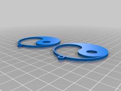 Jing Jang Earrings 3D Printer Model