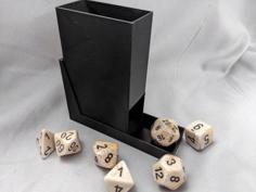 Parametric Pocket Dice Tower And Storage 3D Printer Model