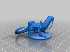 Giant Lizard Mount Miniature 3D Printer Model