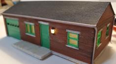 HO Scale Small Brick House 3D Printer Model