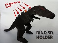 DINO [MICRO SD] HOLDER 3D Printer Model