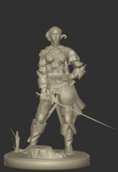 Sword Saint 3D Printer Model