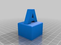 Duplo Letters. A, P, B, S. 3D Printer Model