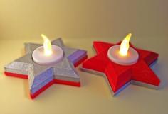 E-Tealight Stars 3D Printer Model