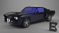 Mustang Shelby GT500 Miniature Car 3D Printer Model