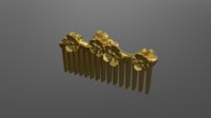 Apricot Flower Hair Comb 3D Printer Model