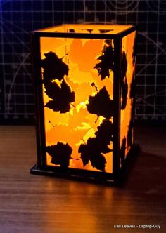 Fall Leaves Lantern 3D Printer Model