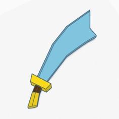 RuneScape Rune Scimitar 3D Printer Model