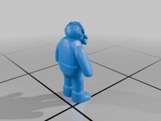 Animated Bearded Man Figure 3D Printer Model