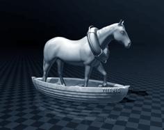 Horse In A Boat 3D Printer Model