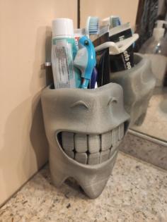 Smiling Toothbrush / Toothpaste Holder 3D Printer Model