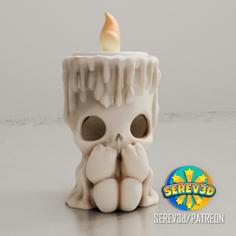 Cute Creepy Candle Holder – NO SUPPORTS Needed 3D Printer Model