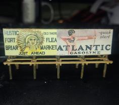 N-Scale Old Billboard 3D Printer Model