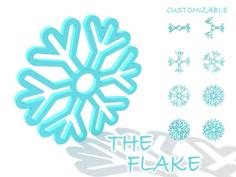 The Flake – Customizable Snowflake 3D Printer Model