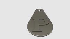 Letter P Key Fob 3D Printer Model