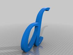 All Alphabet Letters A-z Lucida Calligraphy 3D Printer Model