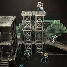 ScatterBlocks: Industrial Platforms (28mm/32mm Scale) 3D Printer Model