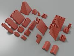 Lego Compatible Roofs I3 3D Printer Model