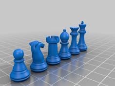 Chess Set As STL 3D Printer Model