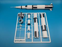 NASA Saturn V Kit Card 3D Printer Model