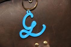 Super Simple Initial Keychains 3D Printer Model