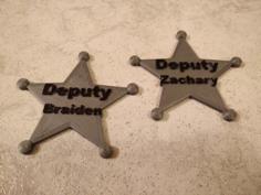 Sheriff’s Badge Customizable 3D Printer Model