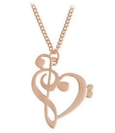 Heart Shaped Musical Note Jewelry 3D Printer Model