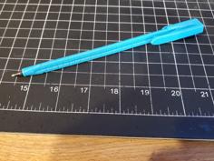 Multi-Function Pen With A Metric Ruler, Nut And Screw Sorter, Magnet And A 4mm Bit Holder 3D Printer Model