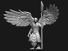 Aarakocra Birdman Warrior Tabletop Miniature 3D Printer Model