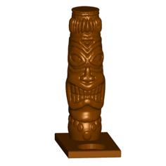 Tiki Tealight Candle Holder 3D Printer Model