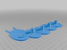 Rups Met Draaidopjes 3D Printer Model