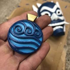 Water Tribe Pendant (modified) 3D Printer Model