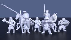 Medieval Militia Mix (28mm) 3D Printer Model