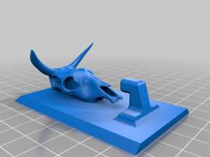 Key Holder Cow Skull 3D Printer Model