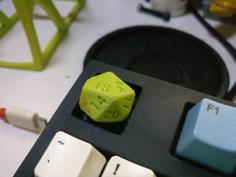 D20 Gaming Dice Keycap 3D Printer Model