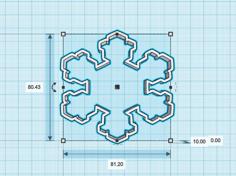 Snowflake Cookie Cutter 3D Printer Model