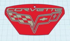 Corvette Keychain Or Scale Up For Wall Art 3D Printer Model