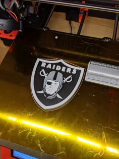 Oakland Raiders – Logo – Multicolor 3D Printer Model