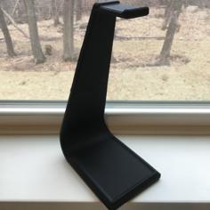 Desktop Headphone Stand (Two Piece Or Full Assembly) 3D Printer Model